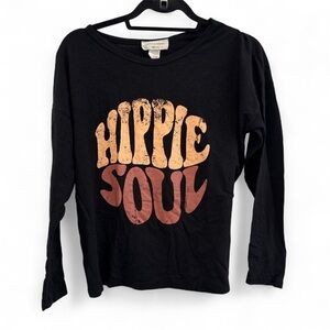 Saints & Hearts Hippie Soul Black Long Sleeve Shirt Size Small